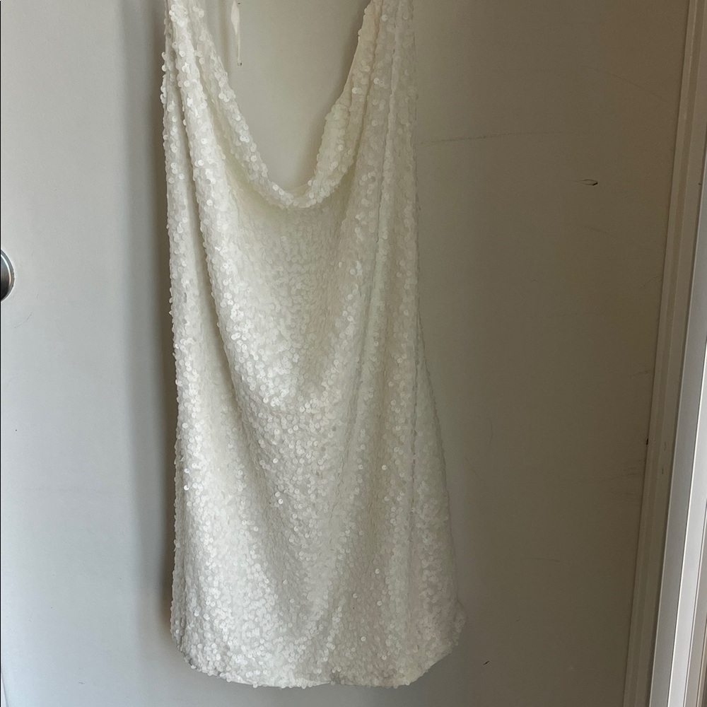 PrettyLittleThing White Backless Dress